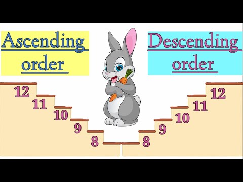 Learn Maths Ascending Order & Descending Order || Ascending & Descending Order For Class One