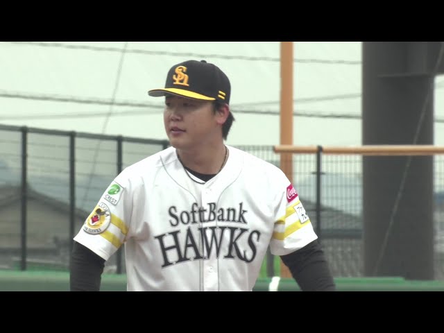 [Spring Education League] Great relief pitcher!! The Hawks 'Jumpei Fujita closer out three batters in just seven pitches!! March 12, 2025 Fukuoka Softbank Hawks vs. Kufu HAYATE Ventures Shizuoka