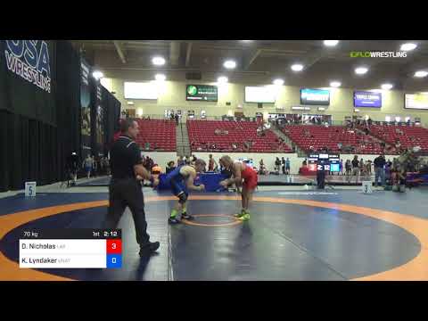 2018 Marine Corps US Open/Masters E Freestyle 70 RR Rnd 2 - Didier Nicholas (Las ) Vs. Keith Lynda