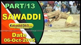 (13) Sawaddi (Ludhiana) Kabaddi Tournament 6 Oct 2015