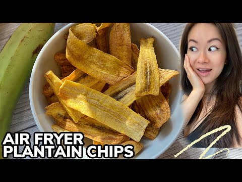 🍌 Air Fryer Plantain Chips in 7 Minutes (Tostones) | Crispy Healthy Snack Recipe | Rack of Lam