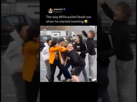 The way Millie bobby Brown pulled Noah schnapp out when he started throwing it back 😭