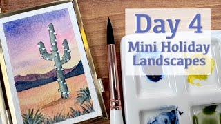 Day 4 of 12 Days Of Mini Holiday Landscapes - A Desert Christmas