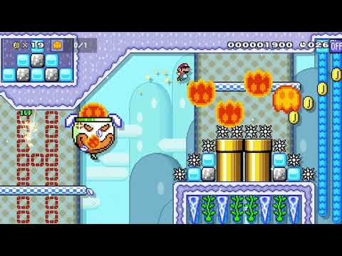 "Podoboo & Lift" Speed Run ! 【24s】 by Enjoy まきの♪ - Super Mario Maker 2 - No Commentary 1bz