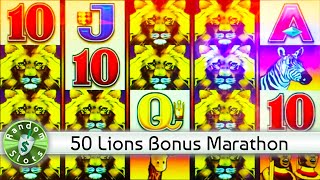 50 Lions 95% Payback slot machine Bonus Marathon