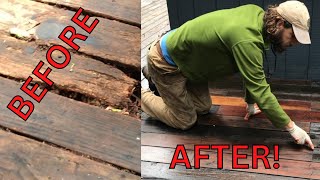 How to replace ROTTEN Deck Boards.  QUICK, Clean and DONE!