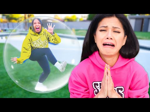 Spending 24 Hours in a BUBBLE - Vy Pranks Regina to Escape Snow Globe House