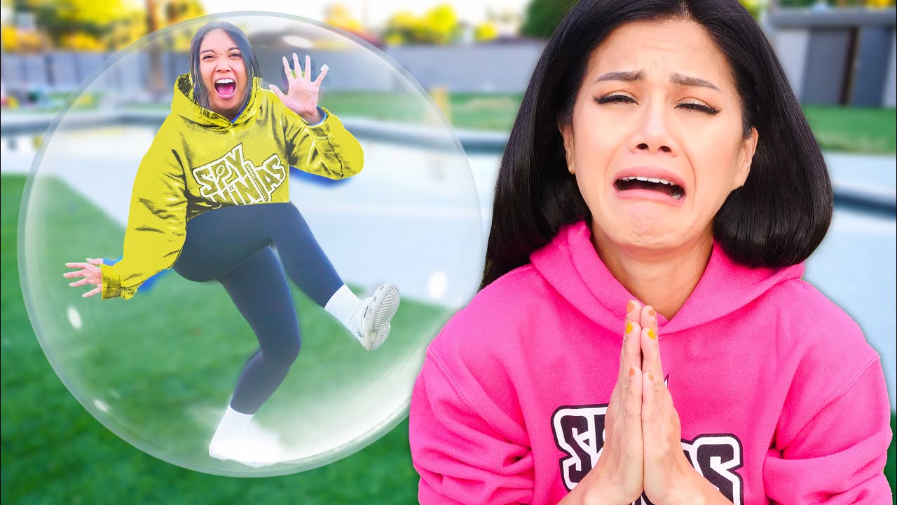 Spending 24 Hours in a BUBBLE - Vy Pranks Regina to Escape Snow Globe House