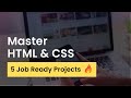 HTML And CSS Projects for Beginners 2024 | HTML & CSS Complete Tutorial With 5 projects