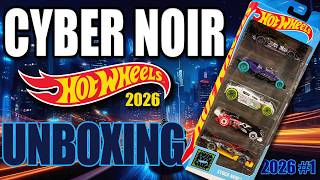 Unboxing 2026 Hot Wheels CYBER NOIR 5-Pack!
