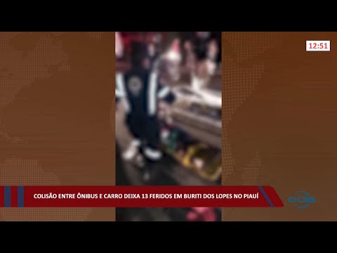 Colisão entre ônibus e carro deixa 13 feridos em Buriti dos Lopes no Piauí 28 02 2022