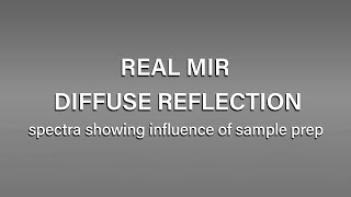 Real MIR diffuse reflection spectra showing influence of sample prep