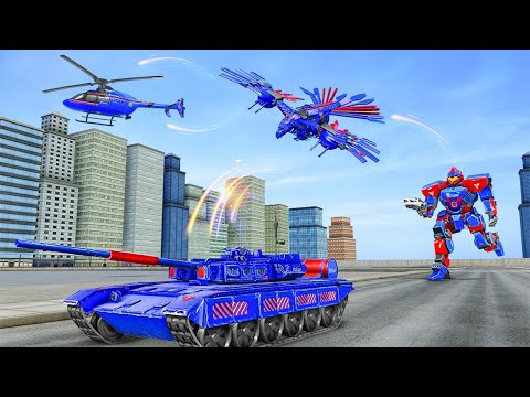 Robot gameplay video 2021 | Tank Robot Game 2021 – Police Eagle Robot Car Game | Robot  transformer