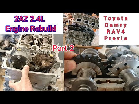 2AZ-FE 2.4L Engine Rebuild||Head installation Balance shaft installation ||Timing Chain installation