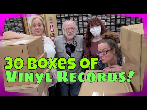 Unboxing - New Vinyl Records for our Record Store - 30 BOXES