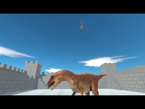 UPDATED ALLOSAURUS in Brick Castle vs ALL UNITS Animal Revolt Battle Simulator