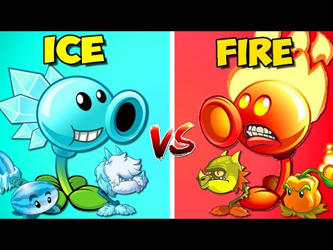 Team FIRE vs ICE - Who Will Win? - PvZ 2 Plant VS Plant