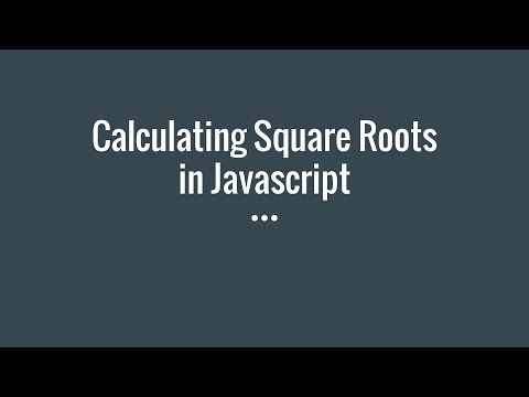 Calculating Square Roots In Javascript Algorithms In Javascript