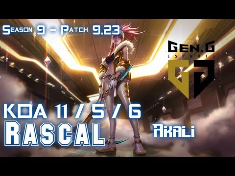 Gen Rascal AKALI vs RYZE Mid - Patch 9.23 KR Ranked