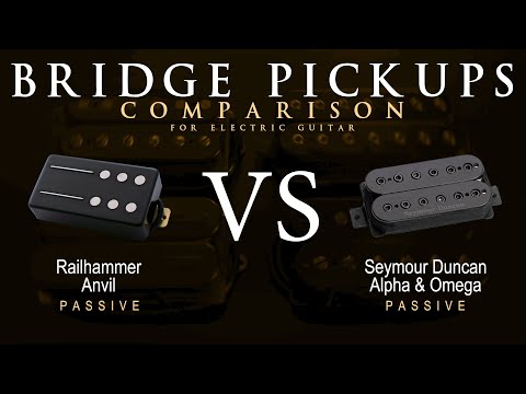 Railhammer ANVIL vs Seymour Duncan ALPHA & OMEGA - Bridge Guitar Pickup Comparison Tone Demo