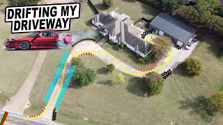 Turning my Driveway into a Drift Track! Linking it with my S13! by Evan Shanks