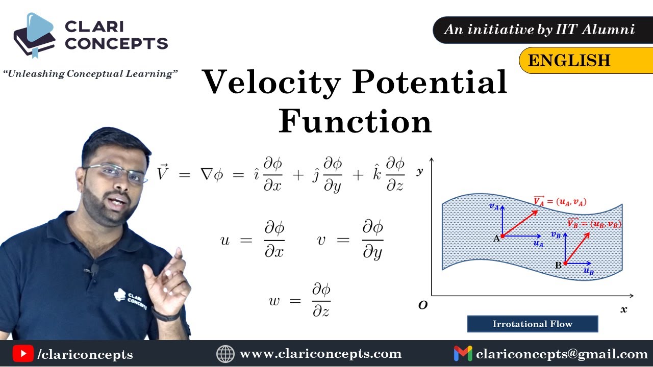 Velocity Potential Function explained with examples | Fluid Mechanics | English