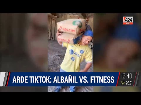 😁Arde TikTok con el desafío albañil vs. fitness I A24