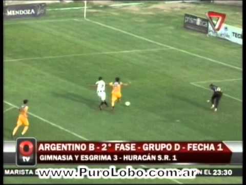 www.PuroLobo.com.ar: Gimnasia (MZA) 3 - Huracán (SR) 1 - Fase 2/Fecha1 - Argentino B 2013/14