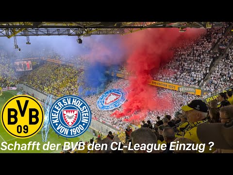 Borussia Dortmund - KSV Holstein Kiel | Pyroshow, Choreos & über 8.000 Kieler bei BVB CL-Einzug