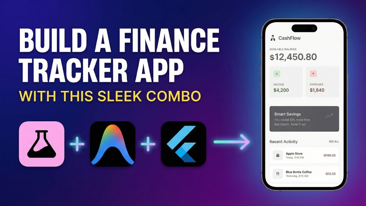 Stitch + Antigravity + Flutter | Build a Finance Tracker App