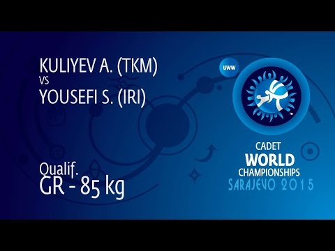 Qual. GR - 85 kg: S. YOUSEFI (IRI) df. A. KULIYEV (TKM), 6-4
