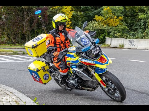 Alarmowo dwa MOTOAMBULANSE - BMW R1200GS & BMW R1250GS - WPR Katowice
