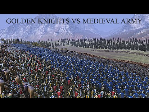 8800 MEDIEVAL ARMY VS 1500 GOLDENKNIGHTS & 250 ARCHERS | ULTIMATE EPIC BATTLE SIMULATOR