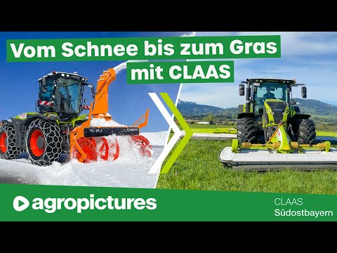 From snow to grass with CLAAS | Online demonstration by Claas Südostbayern GmbH