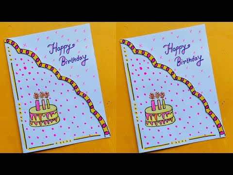 DIY - SURPRISE MESSAGE CARD FOR  BIRTHDAY / birthday greeting card | Drawing | Birthday card