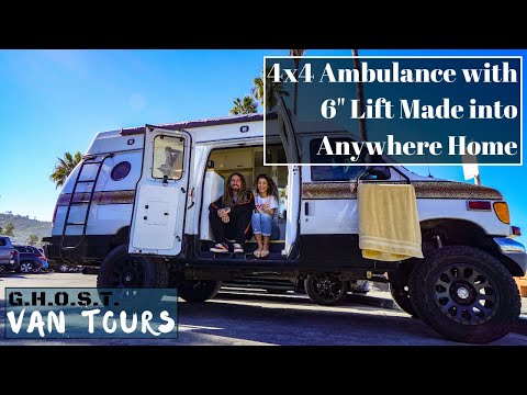 Off Grid Anywhere Tiny Home - 4x4 Ambulance 6" Lift DIY