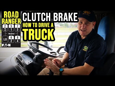 The Clutch Brake on a Roadranger  - How to engage a gear when stationary - how to drive a truck