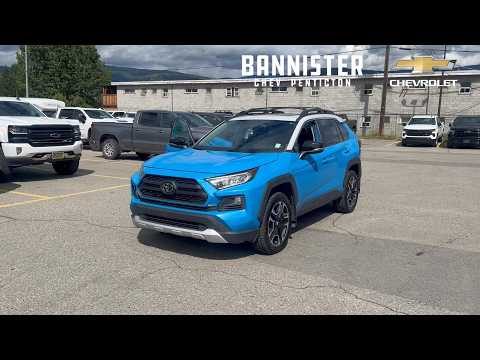 2019 Toyota RAV4 AWD Trail in Blue for sale at Bannister Chevrolet Penticton in Penticton, BC