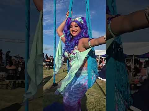 Mermaid at Galveston Pirate Festival #mermaid #aerialist #mermaids