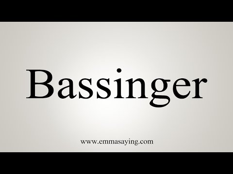 How To Say Bassinger