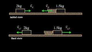 Perfectly elastic collision in center of mass reference frame, one dimensional collision.