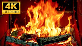 🔥 Cozy Birchwood Fireplace 4K | Crackling Fire Sounds for Deep Relaxation | Christmas Fireplace