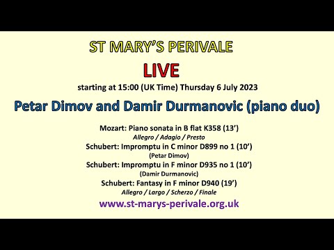 St Mary's Perivale LIVE : Petar Dimov and Damir Durmanovic (piano duo)