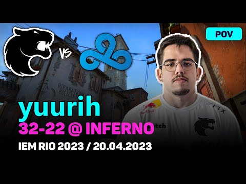 CSGO POV FURIA yuurih (32/22) vs Cloud9 (inferno) @ IEM Rio 2023 / Apr 20, 2023
