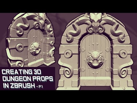 Creating 3D Game Props in Zbrush - Dungeon Door Part 1