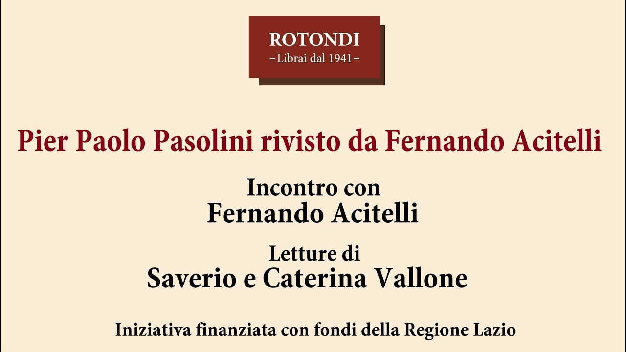 Pier Paolo Pasolini rivisto da Fernando Acitelli