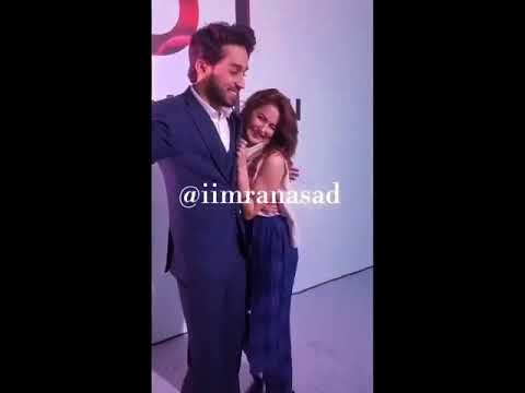 Hania amir and Bilal abbas khan#looking cute#spotted Friendship goals