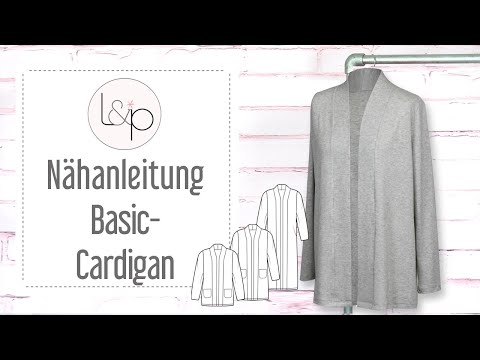 Nähanleitung lillesol Basic-Cardigan - ein Cardigan mit umlaufender Blende nähen