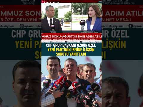 CHP Grup Başkanı Özgür Özel, yeni partinin ismine ilişkin soruyu yanıtladı #özgürözel #chp