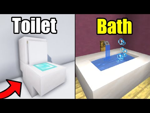 Minecraft 30 Bathroom Builds Hacks Easy